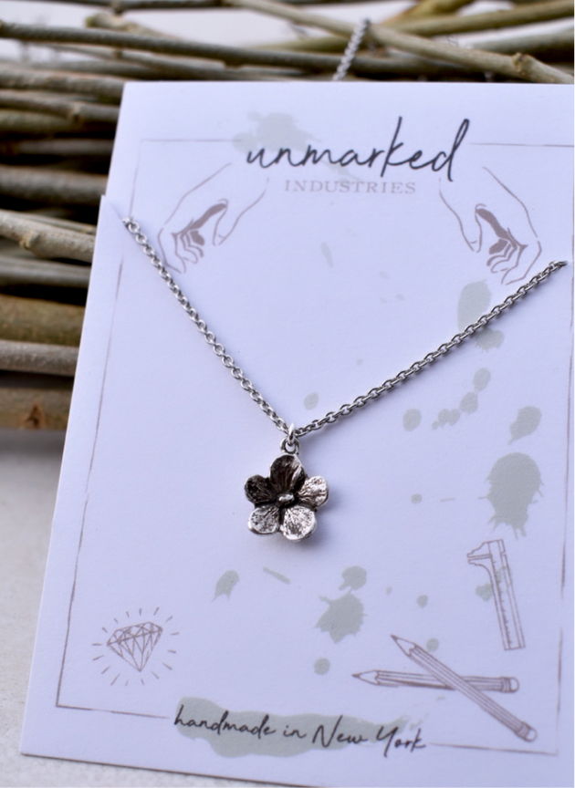 Forget-Me-Not, Necklace, Unmarked Industries - unX Industries - artisan jewelry made in U.S.A 