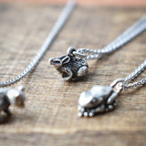 Baby Bunny Charm Necklace, Necklace, Unmarked Industries - unX Industries - artisan jewelry made in U.S.A 