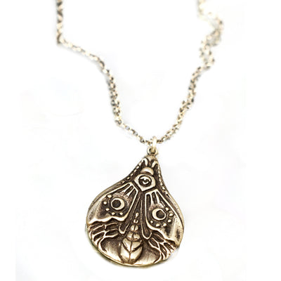 Luna Moth Necklace, Necklace, Unmarked Industries - unX Industries - artisan jewelry made in U.S.A 