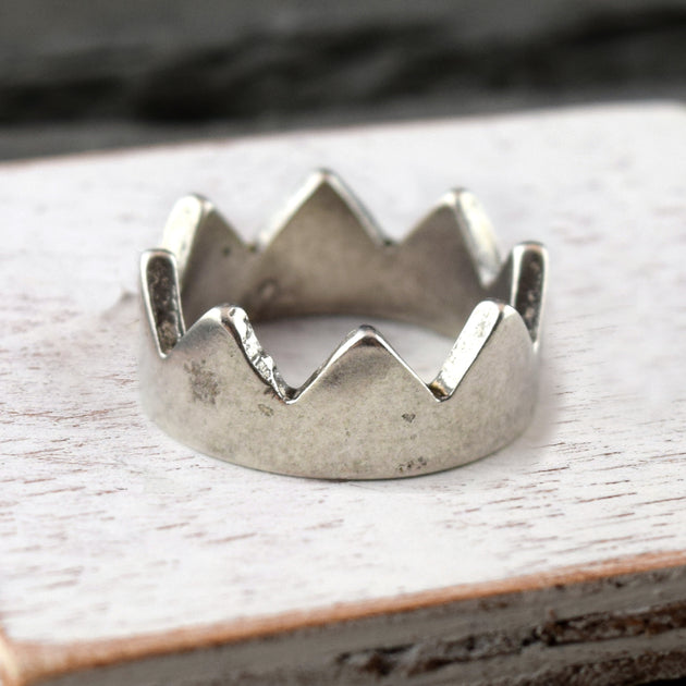 Silver Crown Band, Ring, Unmarked Industries - unX Industries - artisan jewelry made in U.S.A 