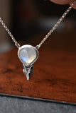 Shield Wolf Moonstone Necklace