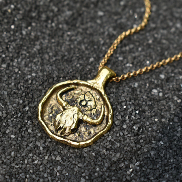 Taurus Zodiac Necklace, Necklace, Unmarked Industries - unX Industries - artisan jewelry made in U.S.A 