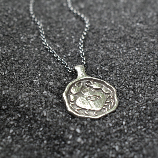 Cancer Zodiac Necklace, Necklace, Unmarked Industries - unX Industries - artisan jewelry made in U.S.A 