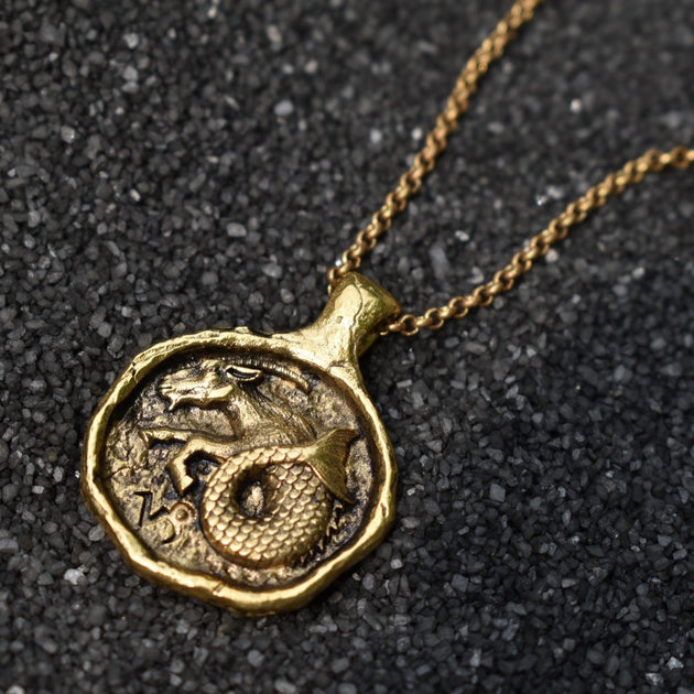 Capricorn Zodiac Necklace, Necklace, Unmarked Industries - unX Industries - artisan jewelry made in U.S.A 